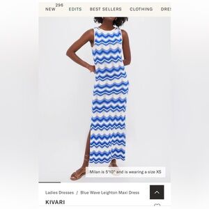 Kivari Blue Wave Leighton Maxi Dress